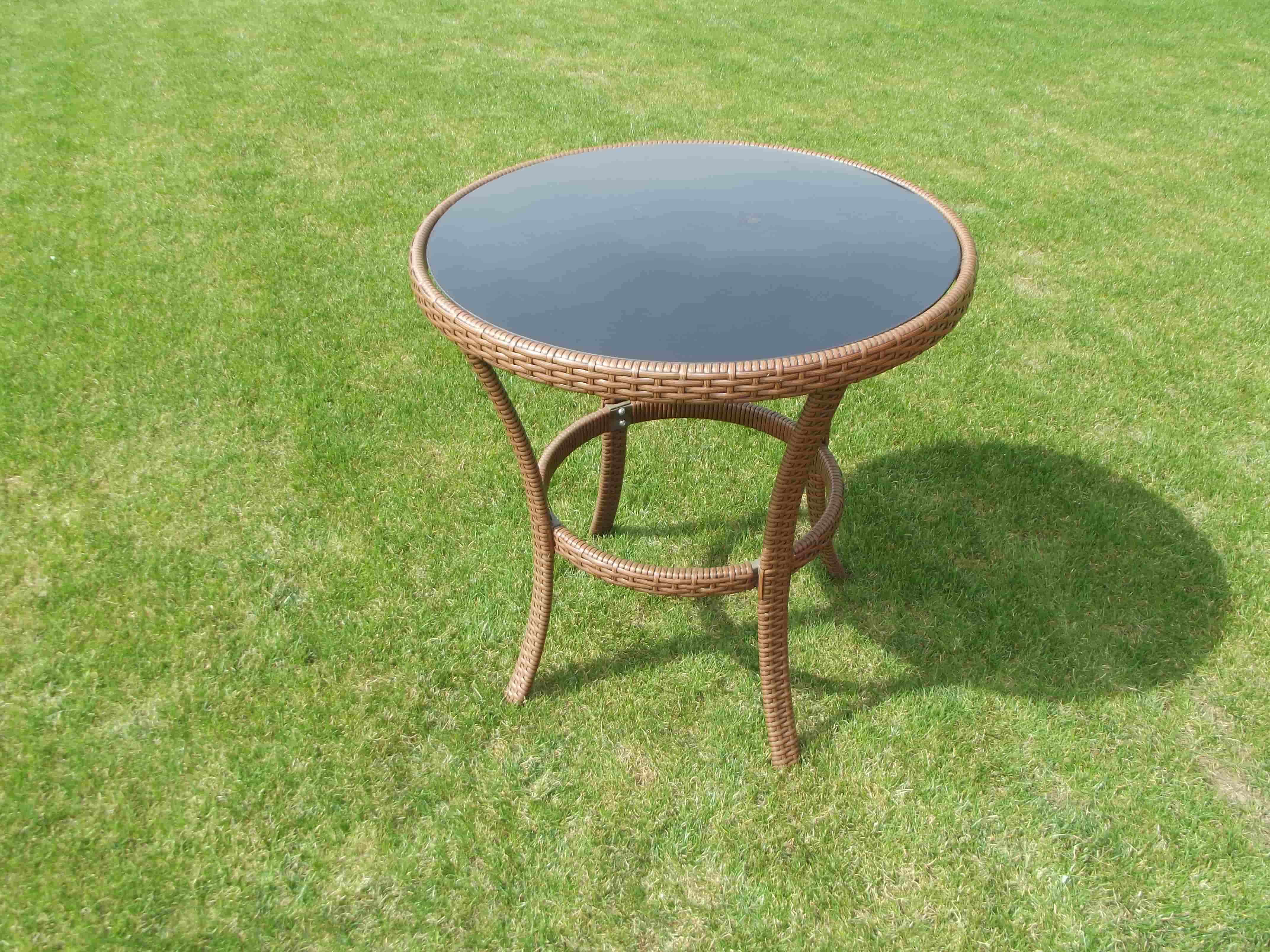 Zahradní ratanový stůl, průměr 80cm