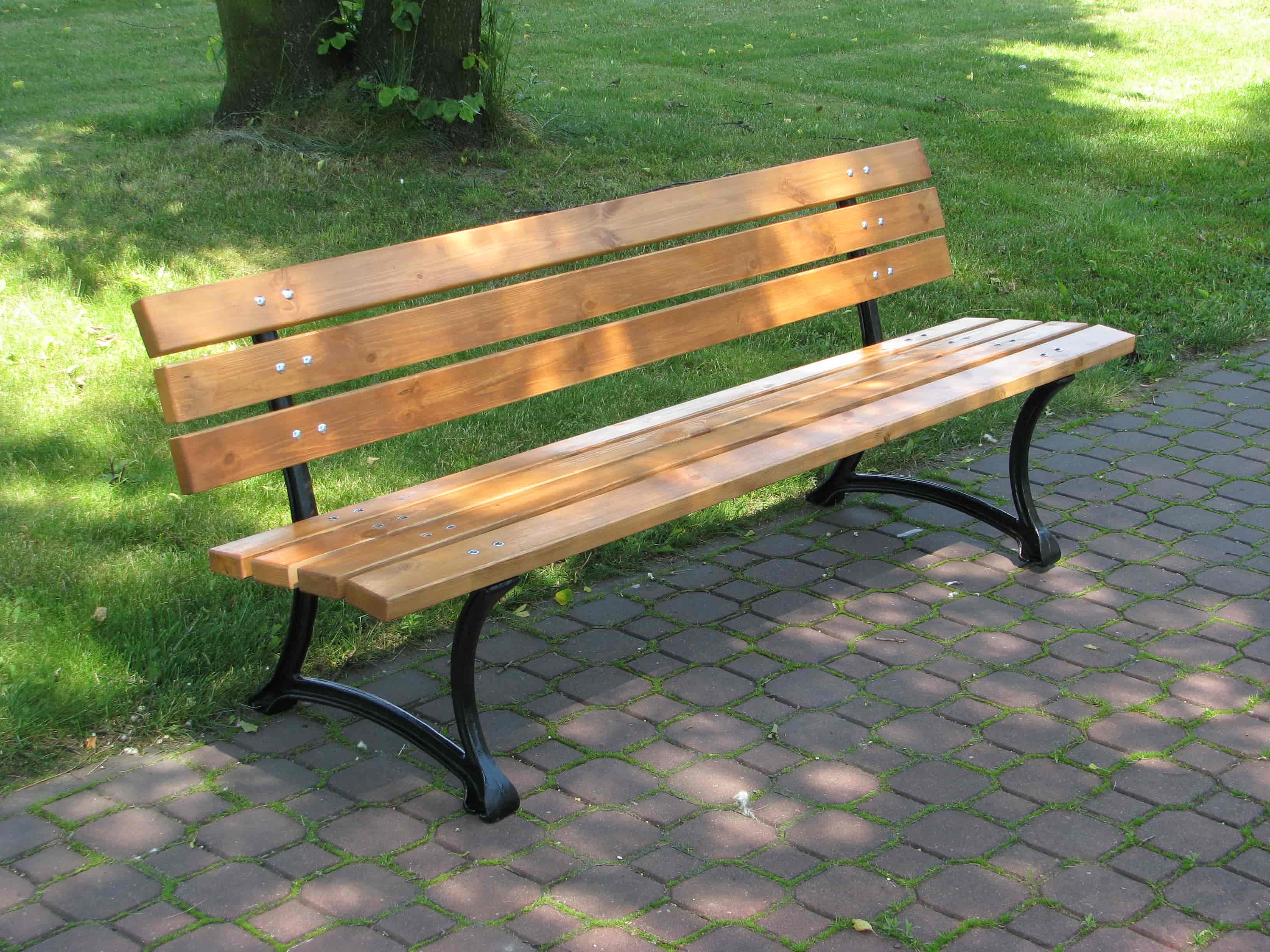 Zahradní parková lavice dřevo+kov