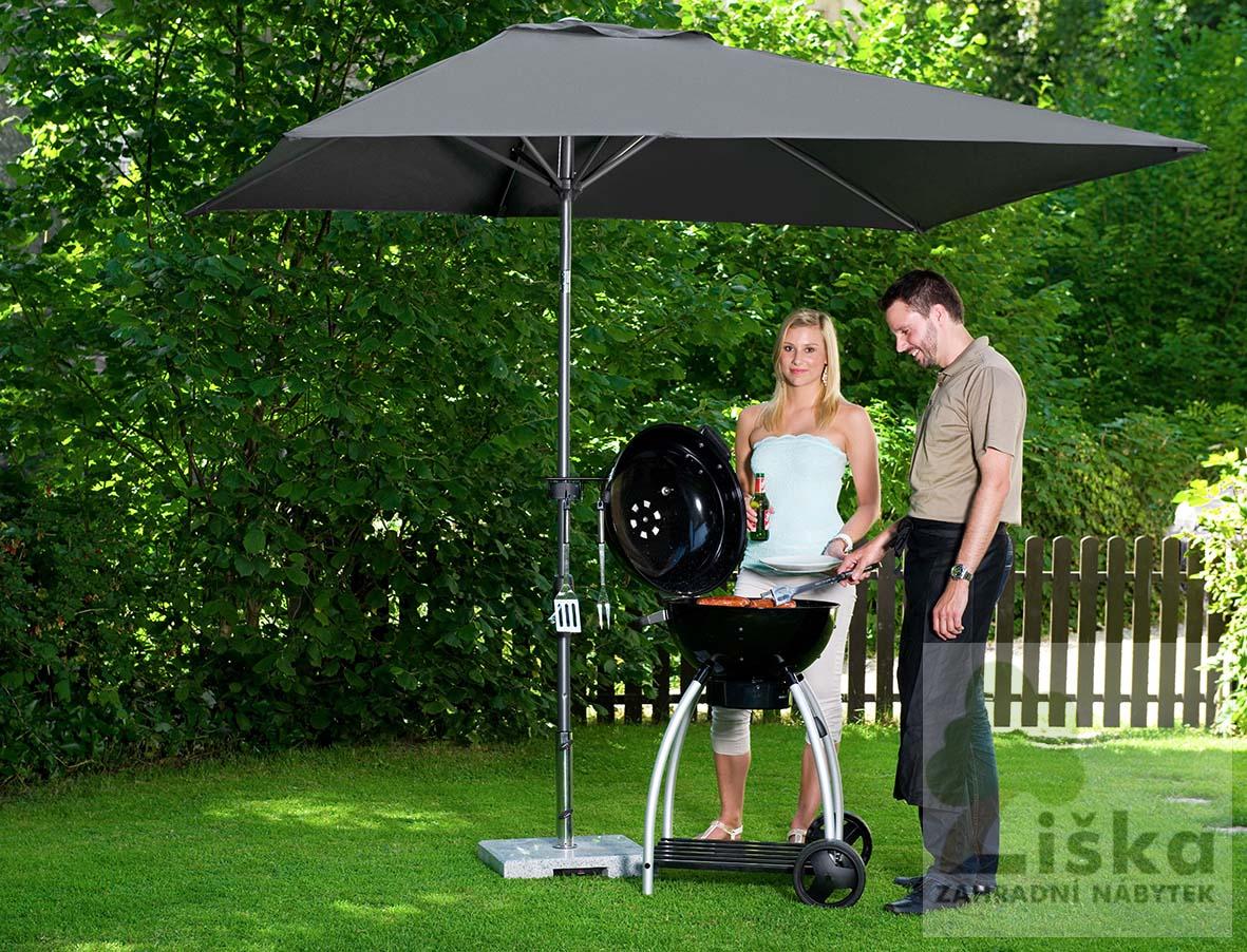 Slunečník Grillchamp 200 x 250 černý