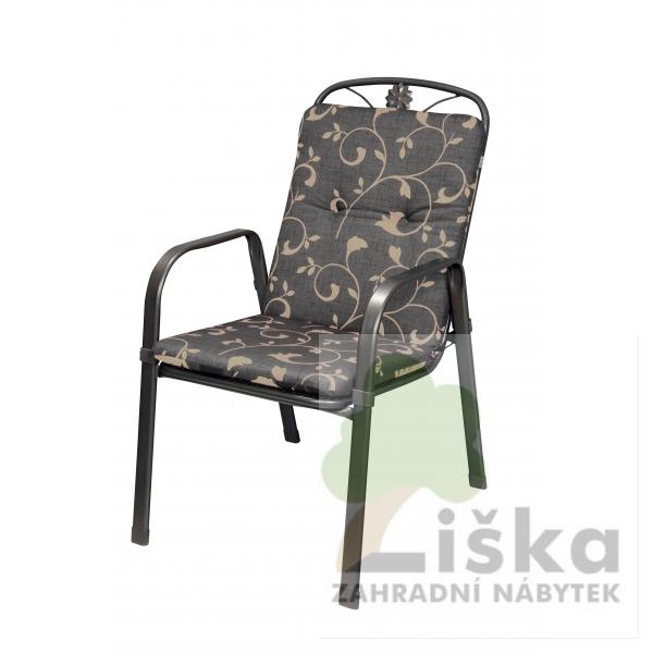 Speciální poduška pro kovový nábytek ornament šedý