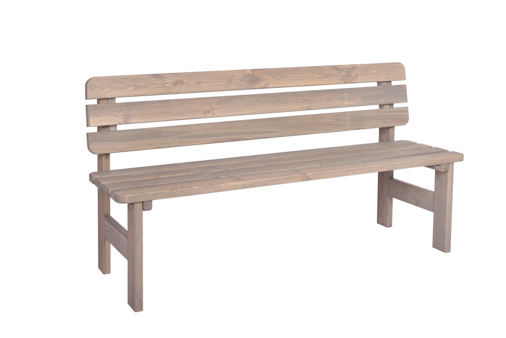 Zahradní dřevěná lavice VIKI šedá - 150 cm