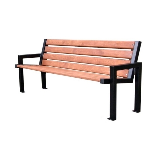 Zahradní lavička DĚČÍN dřevo+kov
