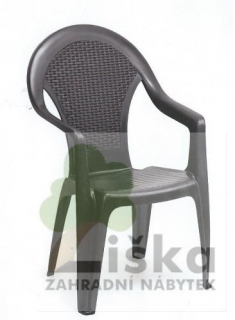 Zahradní plastová židle vysoká GIGLIO