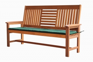 Zahradní dřevěná lavice s poduškou SEREMBAN 